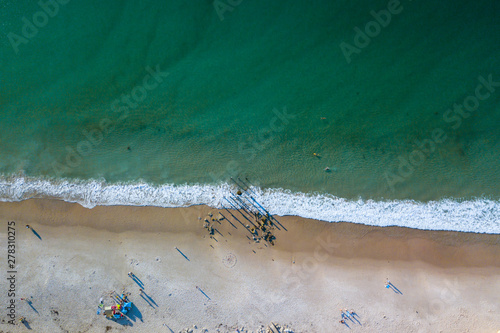 aerial view of beach and surf photo