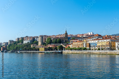 Panorama of Portugalete From Getxo, Basque Country, Spain photo