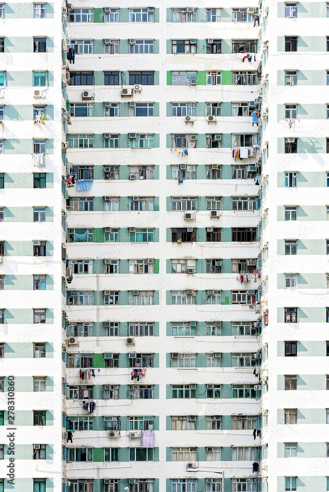 Residencial buildings facades in Hong Kong Residencial buildings facades in Hong Kong
