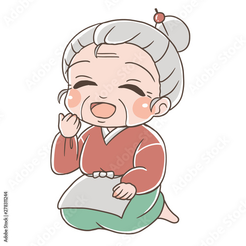 ベクター・昔のおばあさん