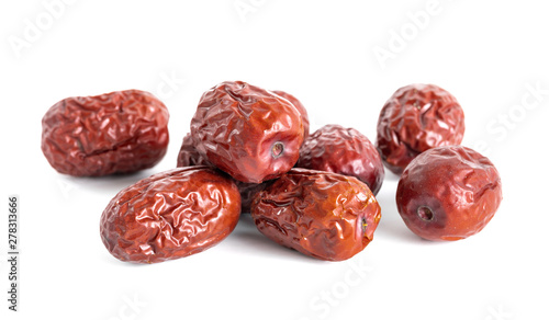 chinese red date isolated on white background