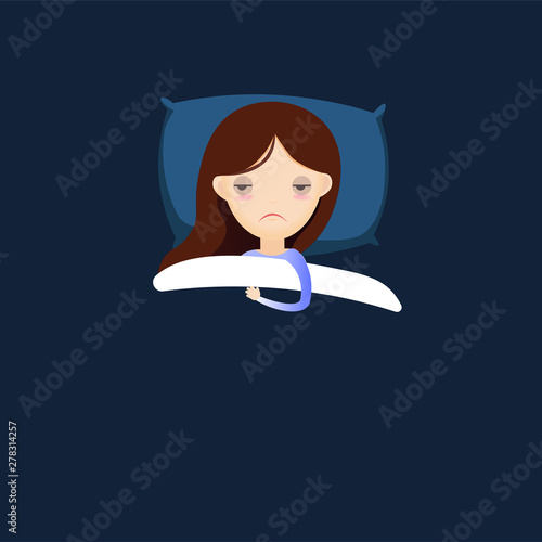Sleepless Insomnia concept.