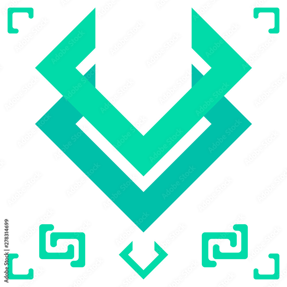 Green magical symbol