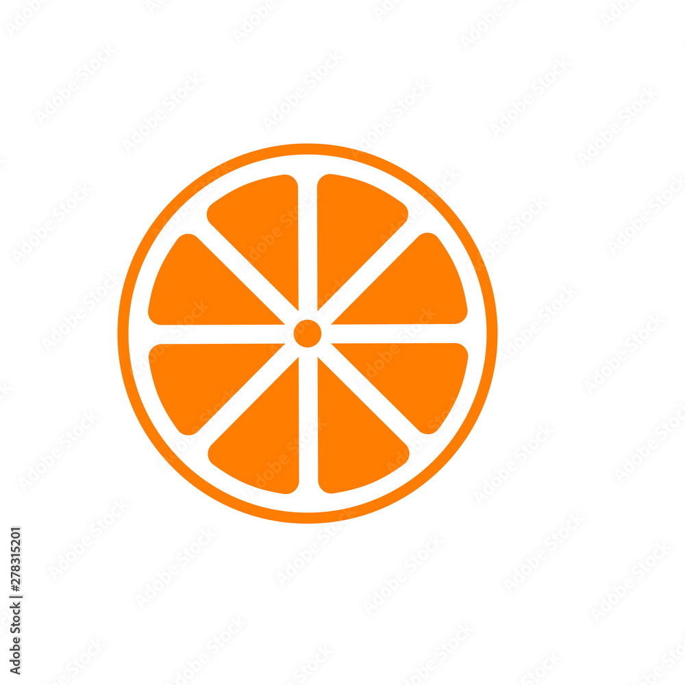 Orange icon vector symbol illustration Orange icon vector symbol illustration