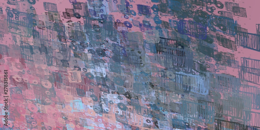 Fototapeta premium Handmade surreal abstract pattern. Modern artistic canvas. 2d illustration. Texture backdrop painting. Creative chaos structure element.