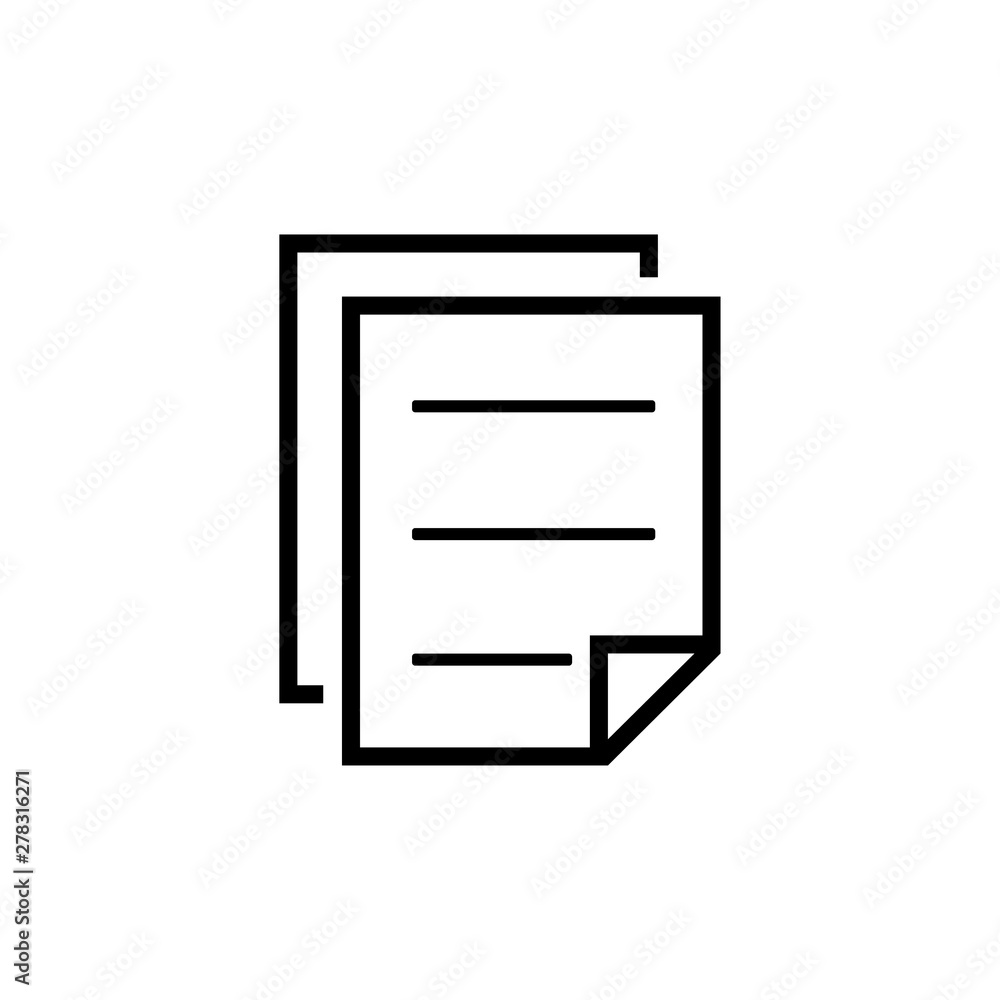 Paper icon vector symbol illustration Paper icon vector symbol illustration