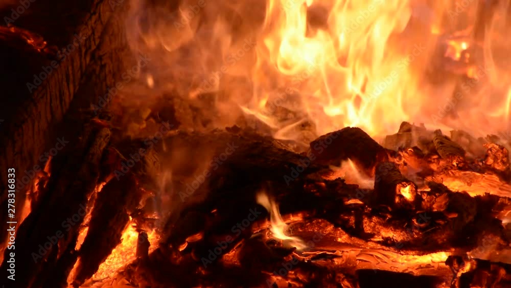 Up close view of a burning bonfire Up close view of a burning bonfire