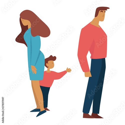 Divorce and child custody ex husband wife and kid