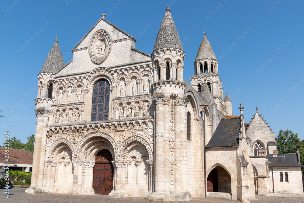 Roman church Notre Dame la Grande in town Poitiers  France