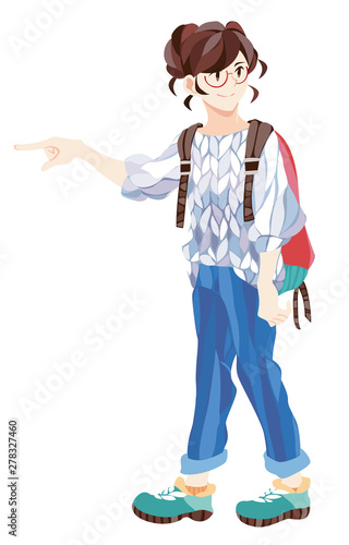 旅行者　女性