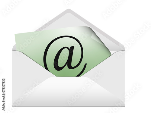Geöffneter Briefumschlag mit E-Mail-Symbol