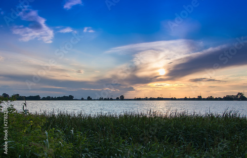 summer sunset at the lake