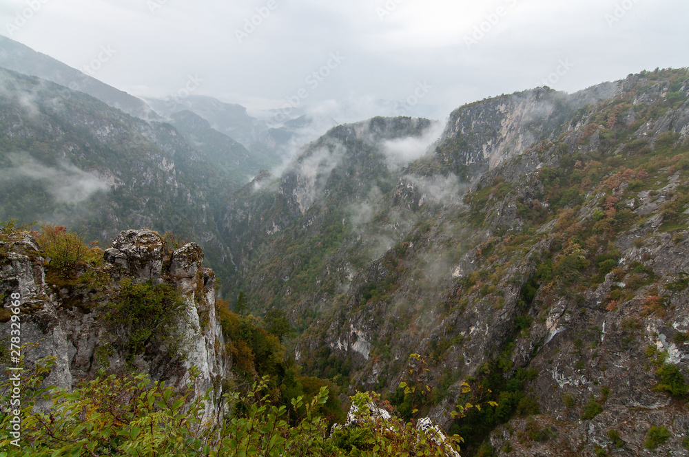 Foggy mountains in Catak Canyon, Azdavay, Kastamonu, TR Foggy mountains in Catak Canyon, Azdavay, Kastamonu, TR