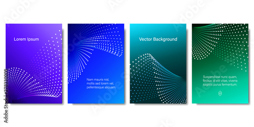 Set of Abstract Backgrounds with Colorful Dots. Modern Vector Illustration. EPS 10 Format.