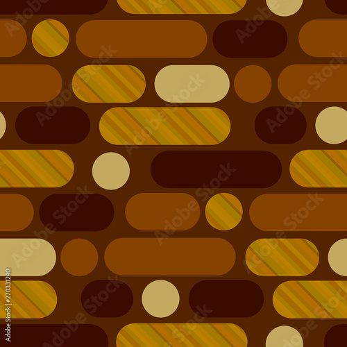  Oblong oval shapes horizontal repeat motif.