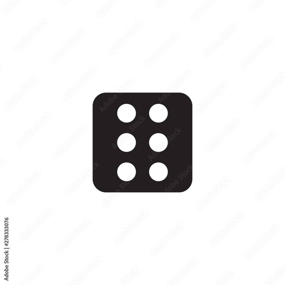 Dice icon graphic design template vector Dice icon graphic design template vector