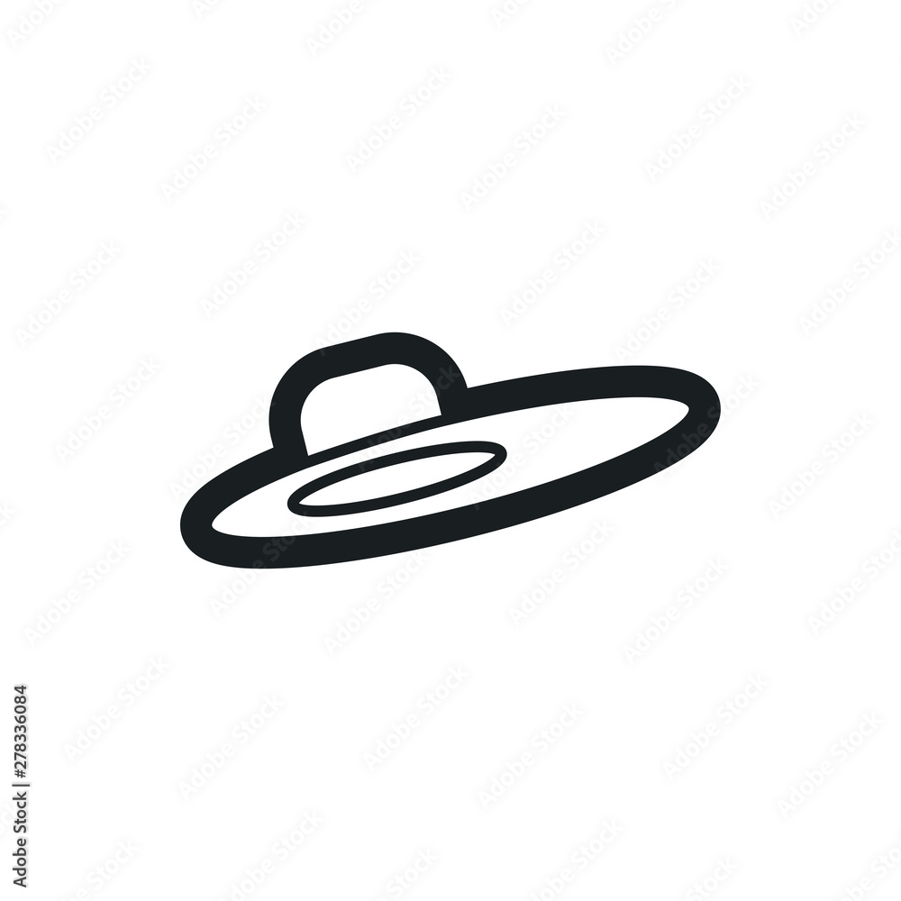 woman hat vector icon woman hat vector icon