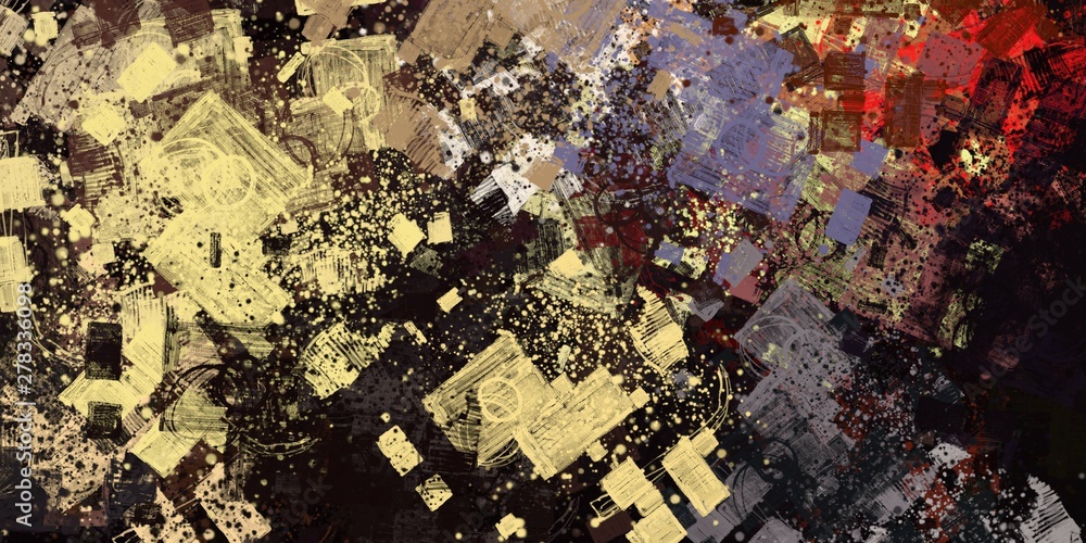 Fototapeta premium Artistic sketch structure. Creative art. 2d illustration. Texture backdrop painting element.