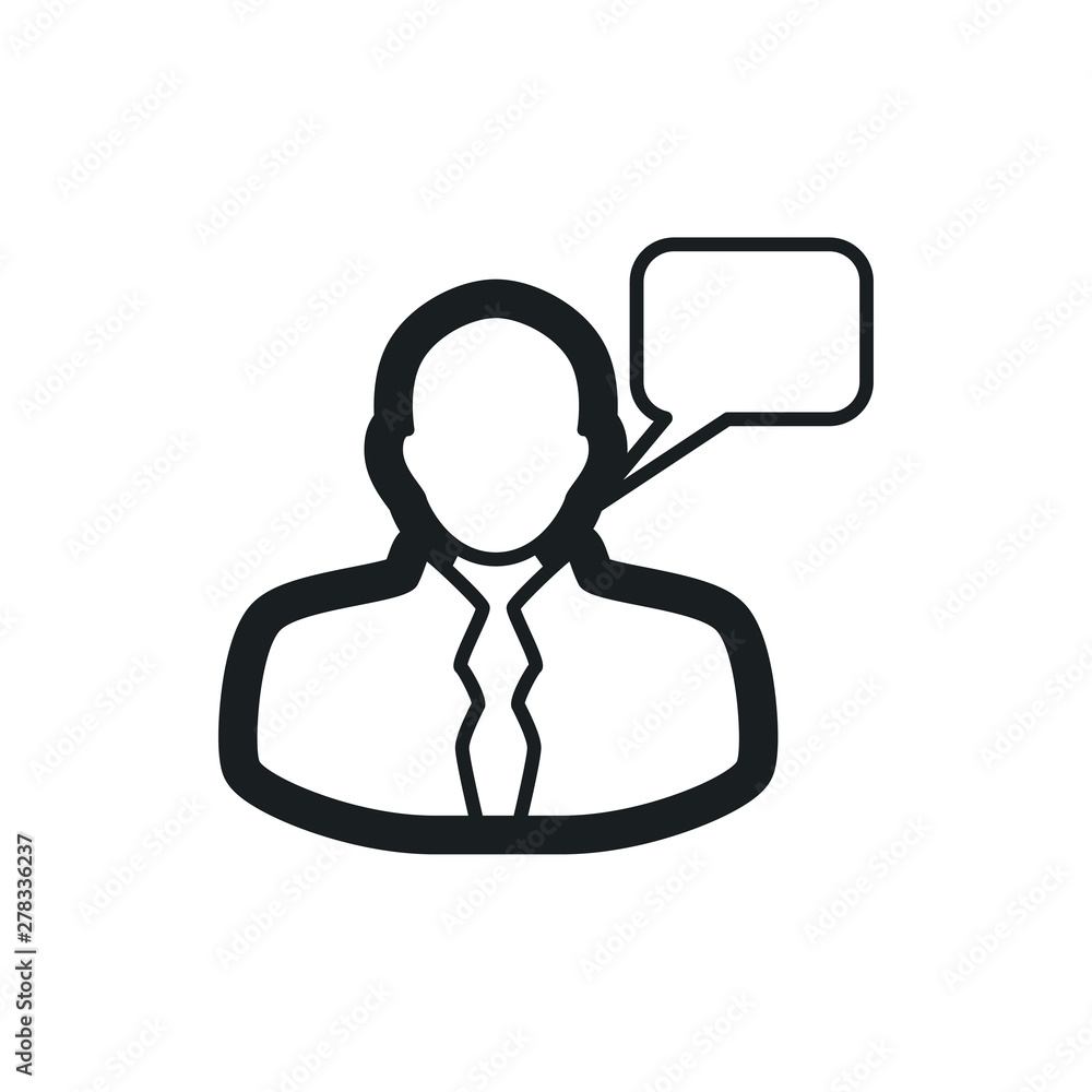 Fototapeta premium man speak vector icon
