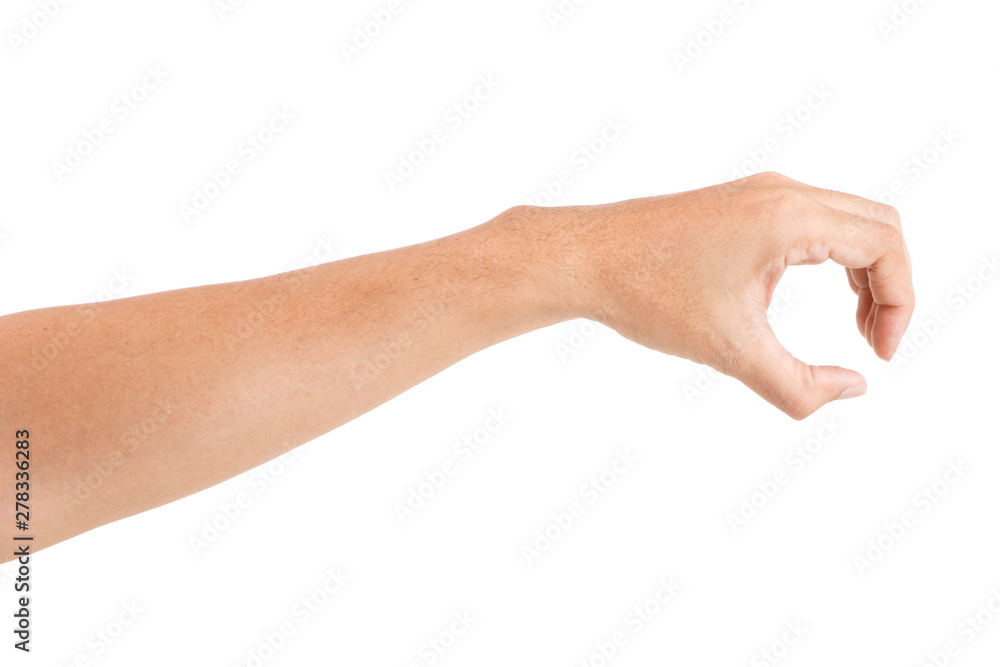 Male asian hand gestures isolated over the white background. CATCHING POSE. Male asian hand gestures isolated over the white background. CATCHING POSE.