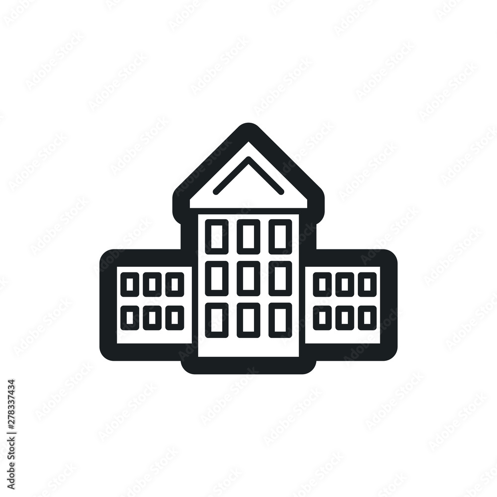 Fototapeta premium school building vector icon
