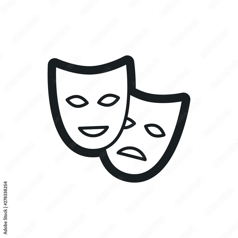 theater mask vector icon theater mask vector icon