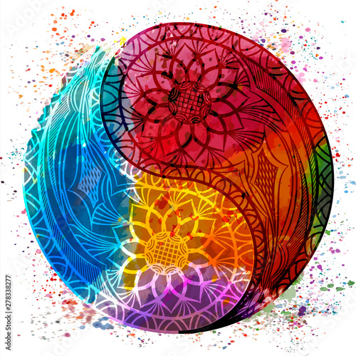 Yin yang symbol. Vector illustration.