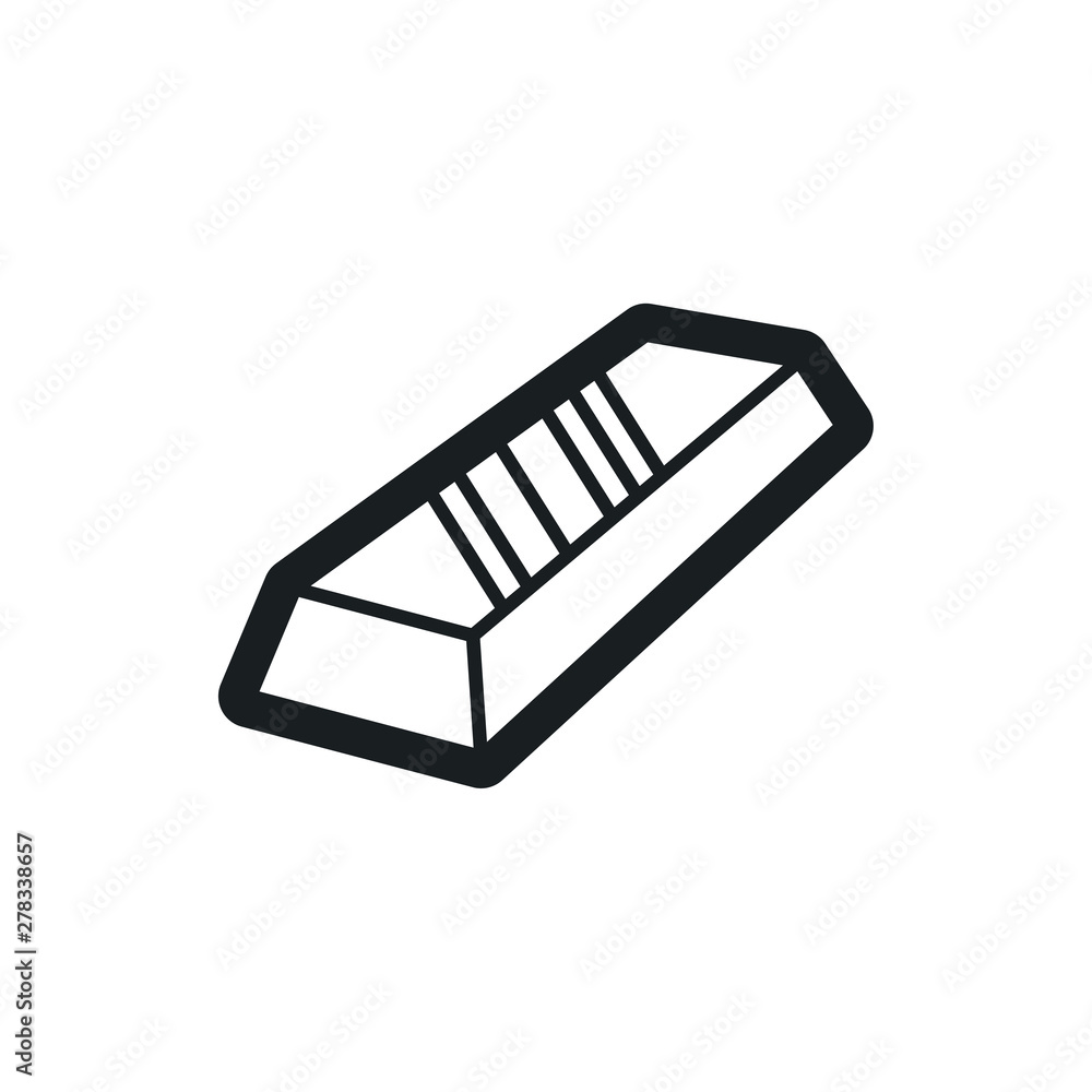 gold ingot vector icon gold ingot vector icon