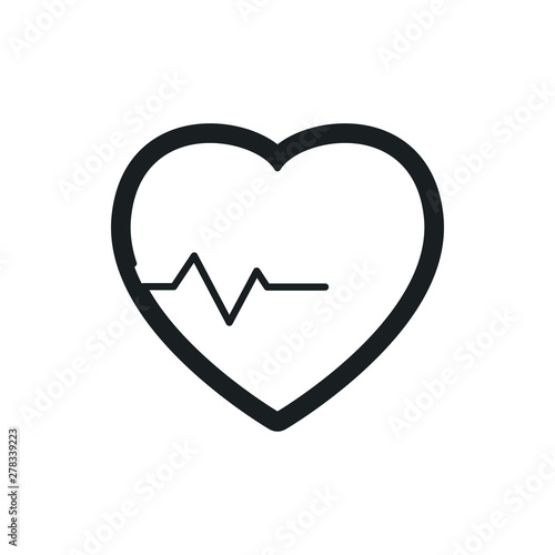 heart pulse vector icon