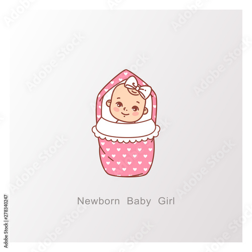 Baby shower design. It is a girl template. 