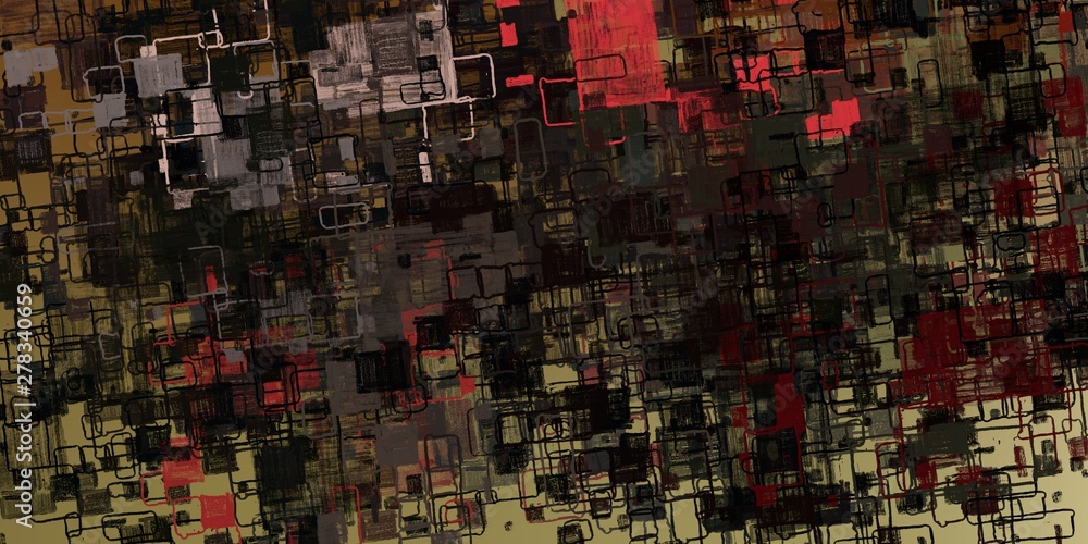 Fototapeta premium Brush painting. Artistic canvas. Oil art. 2d illustration. Texture backdrop. Creative chaos structure element.