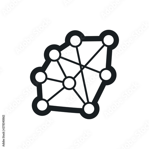 neural network vector icon