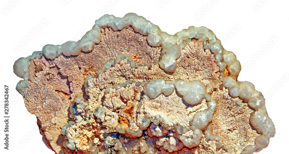 Raw dolomite mineral isolated on a white background