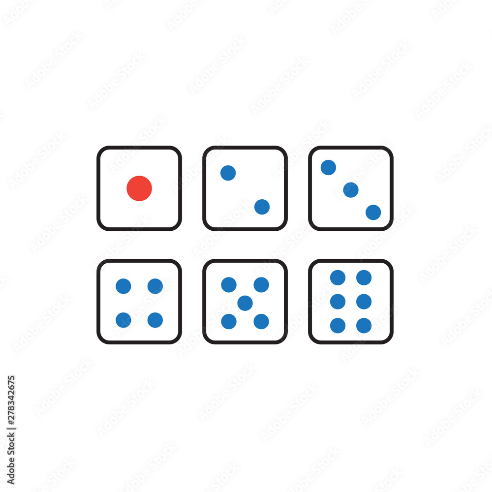 Dice icon graphic design template vector Dice icon graphic design template vector