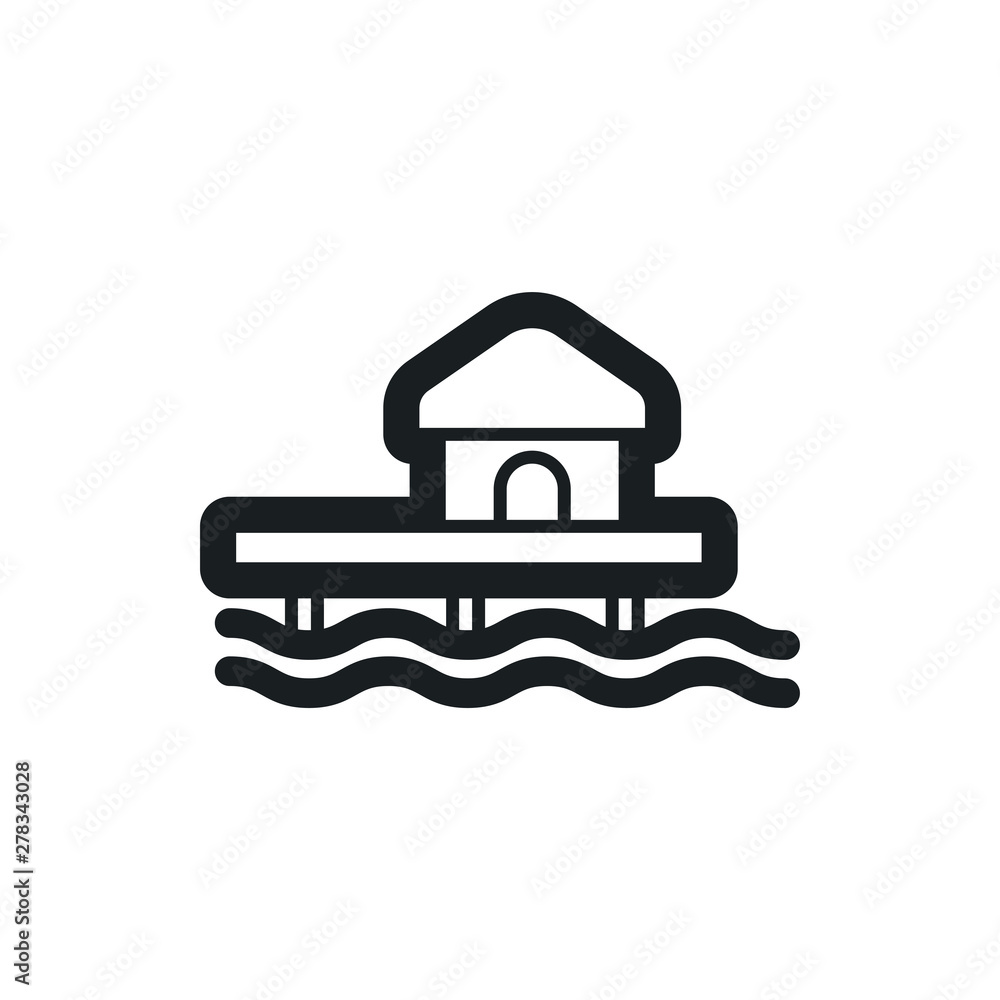 bungalow vector icon bungalow vector icon
