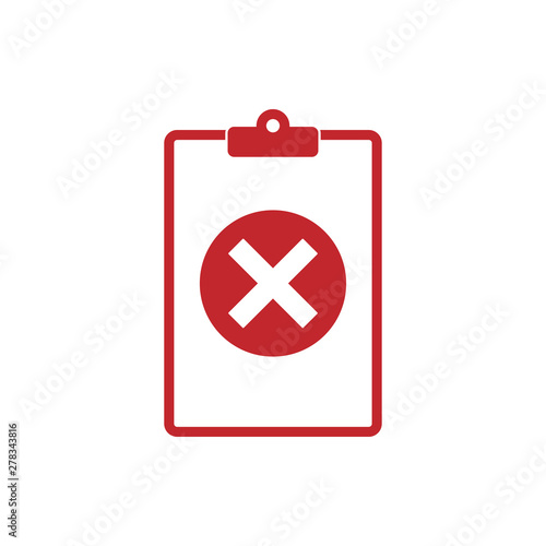 Quality control related vector icon. Fail - Vector