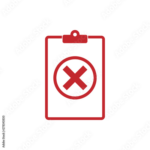 Quality control related vector icon. Fail - Vector