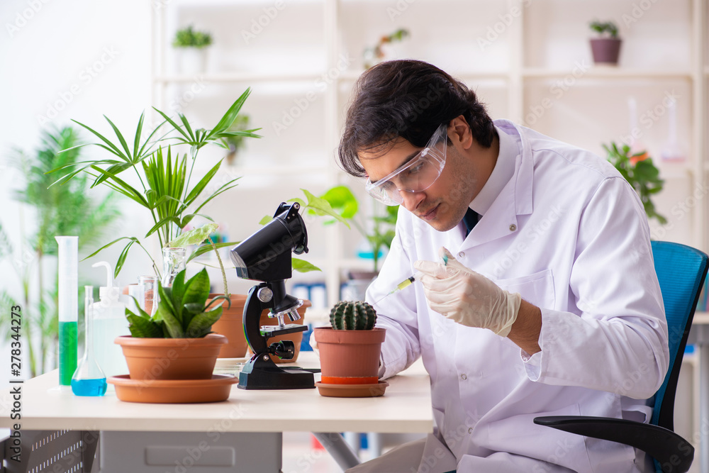 Biotechnology chemist working in lab Biotechnology chemist working in lab