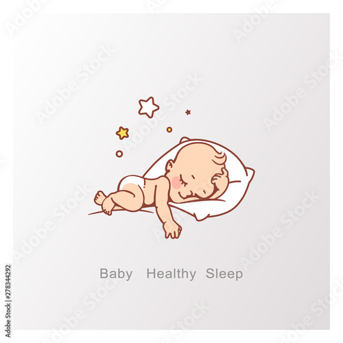 Cute little baby boy or girl sleeping. 