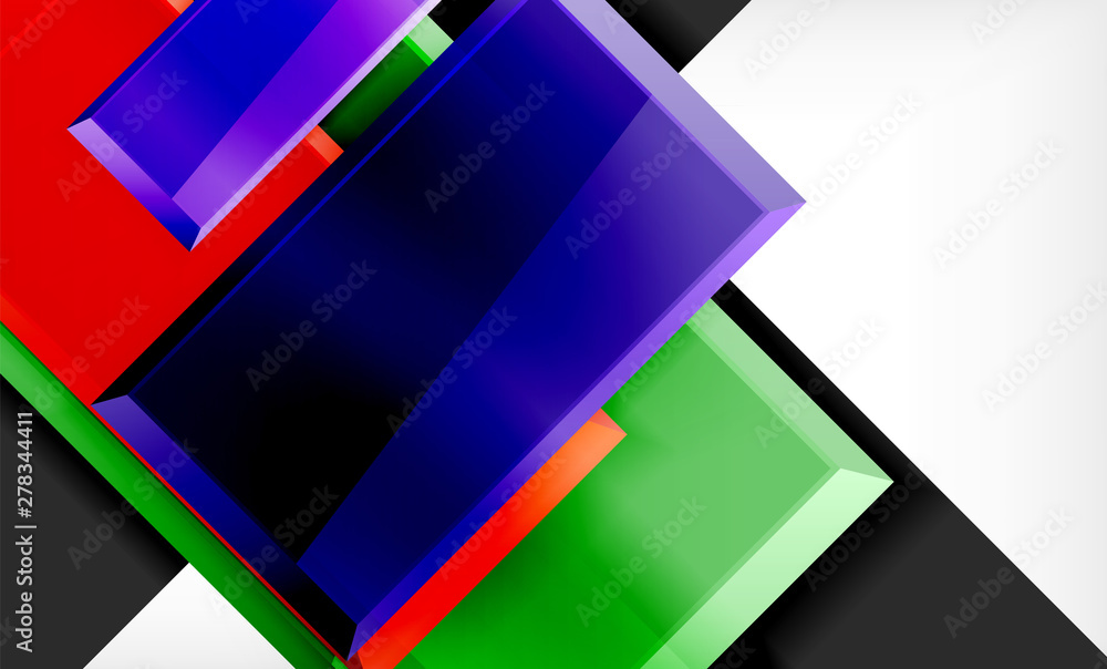 Bright colorful square shape blocks geometrical background Bright colorful square shape blocks geometrical background