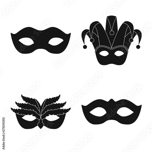 Isolated object of luxury and celebration logo. Set of luxury and hide stock vector illustration.