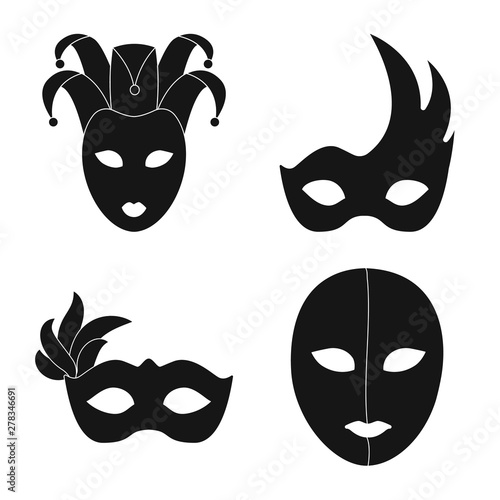 Vector illustration of luxury and celebration sign. Collection of luxury and hide vector icon for stock.