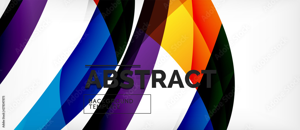 Obraz premium Linear wave web template. Vector illustration bright design. Decorative print. Decorative backdrop vector. Vector business illustration