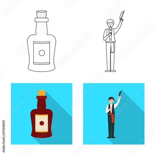 Vector illustration of and historic logo. Set of and country stock symbol for web.
