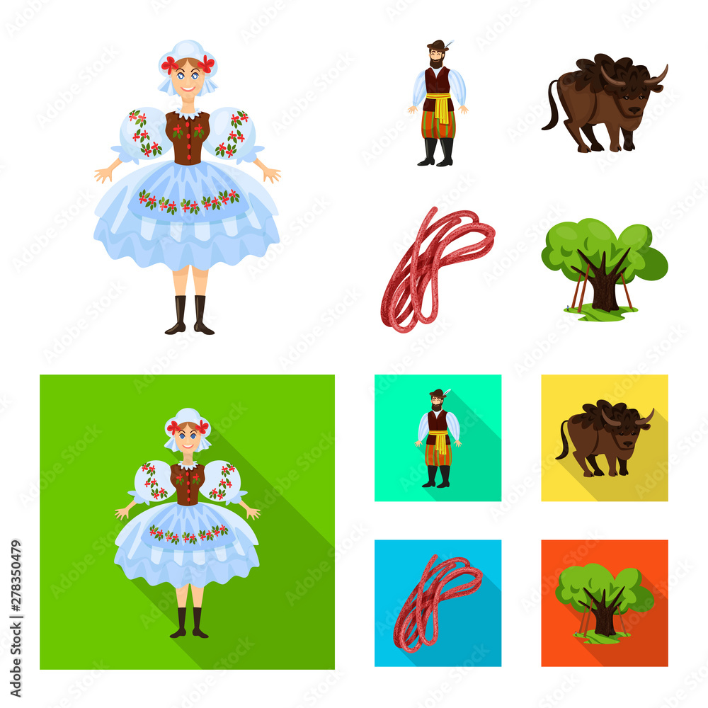 Isolated object of traditional and tour icon. Collection of traditional and landmarks vector icon for stock. Isolated object of traditional and tour icon. Collection of traditional and landmarks vector icon for stock.