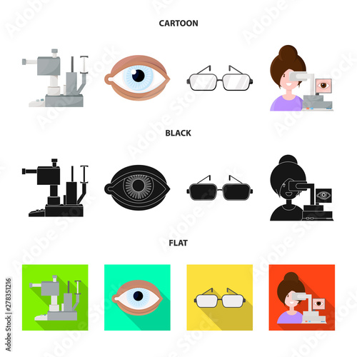 Vector design of correction and eyesight icon. Collection of correction and care stock vector illustration.