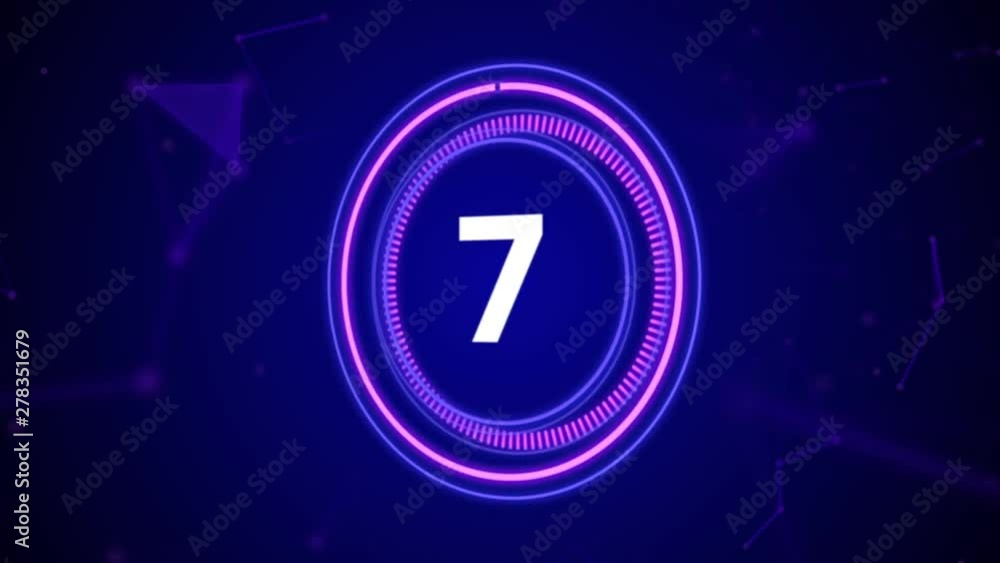 Beautiful Futuristic HUD With Countdown. Head-up Display Computer Data. High Tech Concept Element.