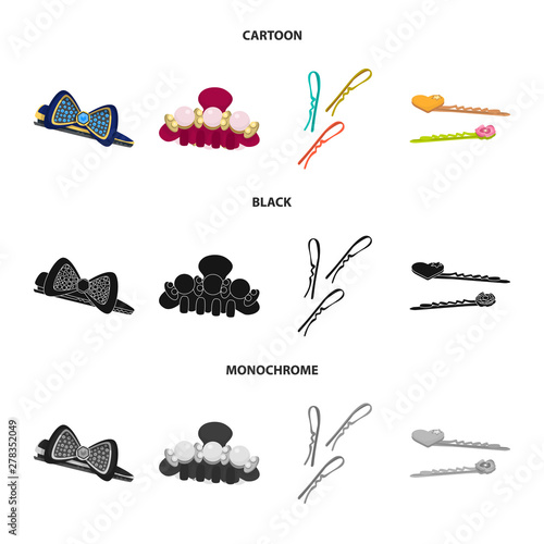 Vector design of beauty and fashion logo. Collection of beauty and female stock vector illustration.