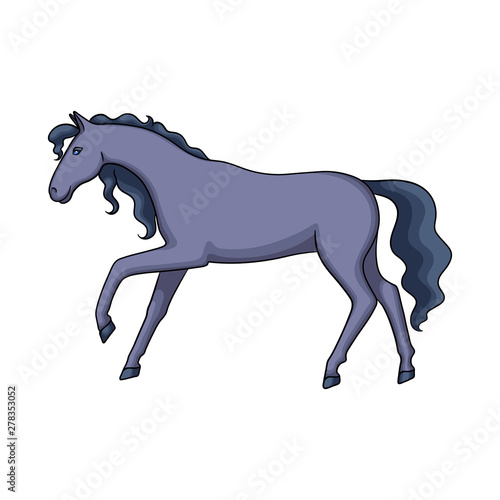Isolated object of horse and hippodrome symbol. Collection of horse and horseback vector icon for stock.