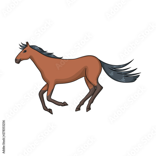 Vector illustration of horse and hippodrome symbol. Collection of horse and jumping vector icon for stock.